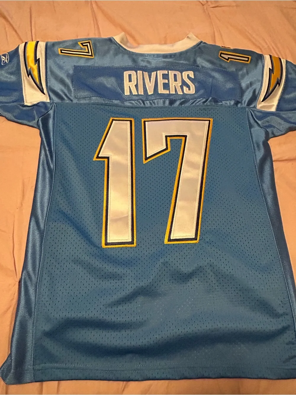 San Diego Chargers Philip Rivers NFL Reebok  Stitched Jersey Youth Small 10-12
